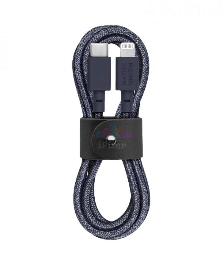 Фото Кабель Native Union Belt USB-C to Lightning 1.2м (Синий), Синий