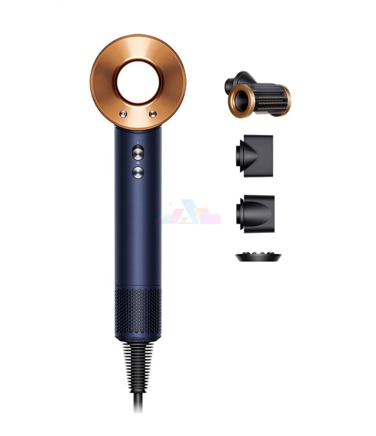 Фото Купить Фен Dyson Supersonic HD15 Prussian Blue/Rich Copper (4 насадки) по низкой цене в