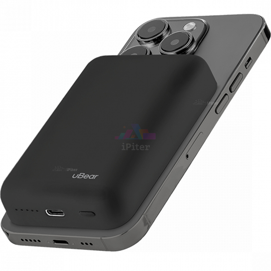 Фото Внешний аккумулятор uBear Flow MagSafe 10000 mAh (Чёрный), Чёрный
