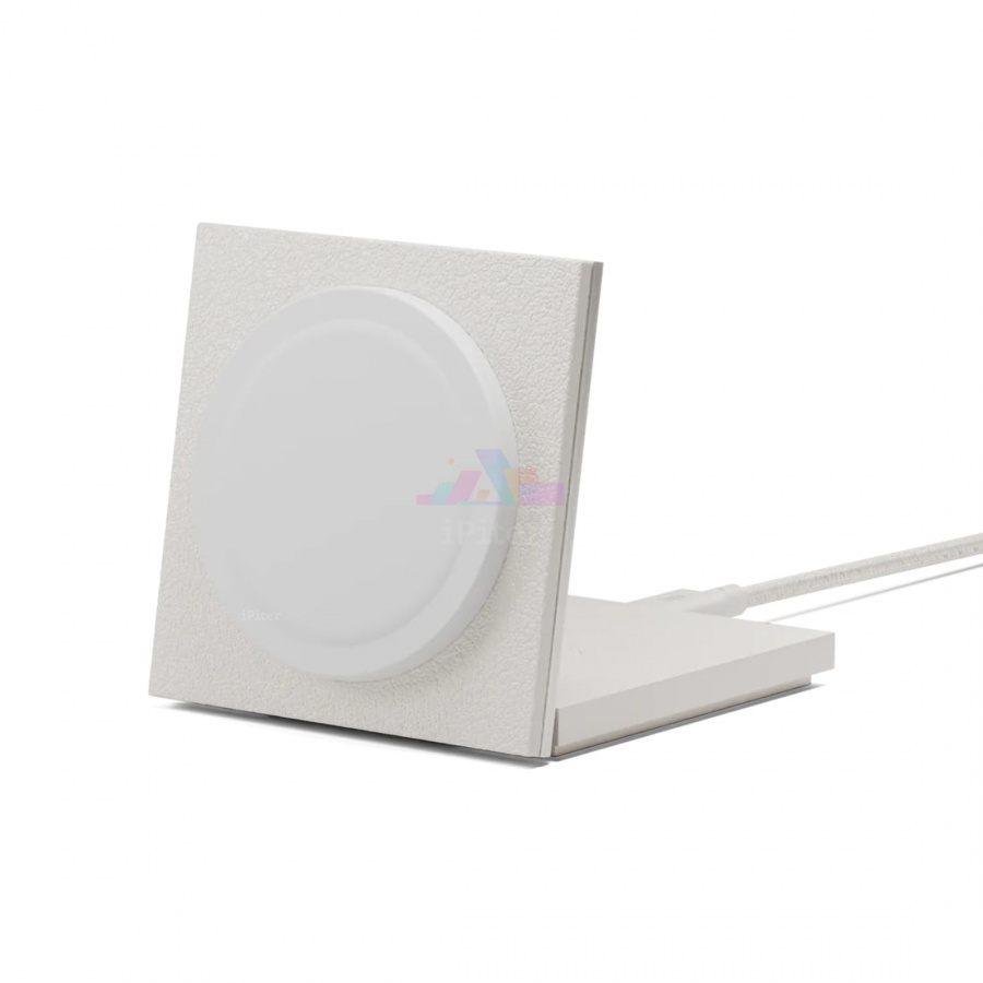 Фото Купить Беспроводная зарядка Native Union Rise Magnetic Wireless Charger (Sandstone) по низкой цене в
