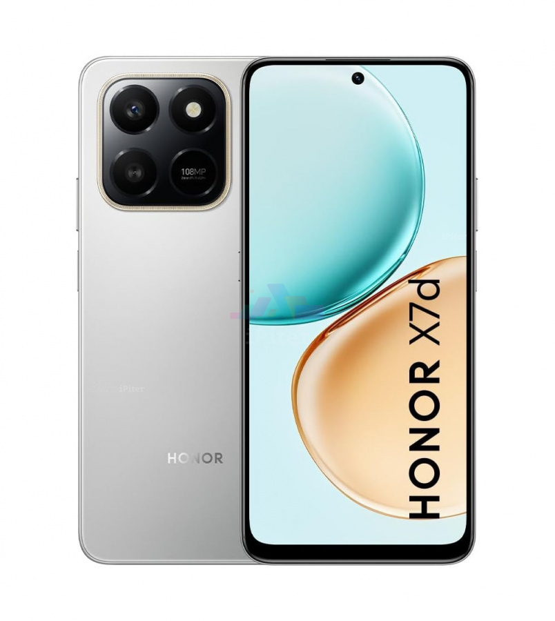 Фото Купить Смартфон Honor X7d 8Gb/256Gb (Meteor Silver) Nano-Sim + Nano-Sim по низкой цене в