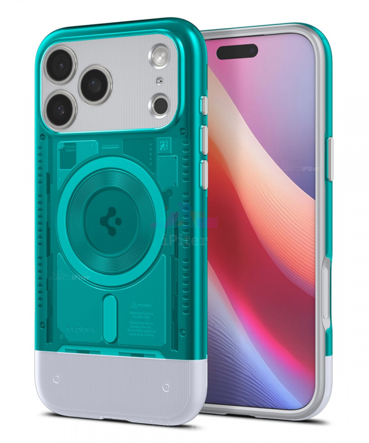 Фото Купить Чехол Spigen Classic C1 with MagSafe для iPhone 17 Pro (Синий) по низкой цене в